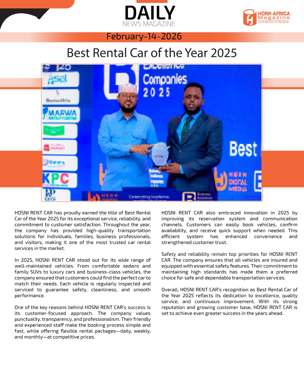 Best Rental Car of the Year 2025